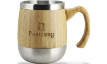 Nerezový krígeľ Bolungarvík s bambusovým drevom 400ml